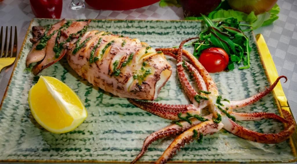 Calamar umplut cu Creveti