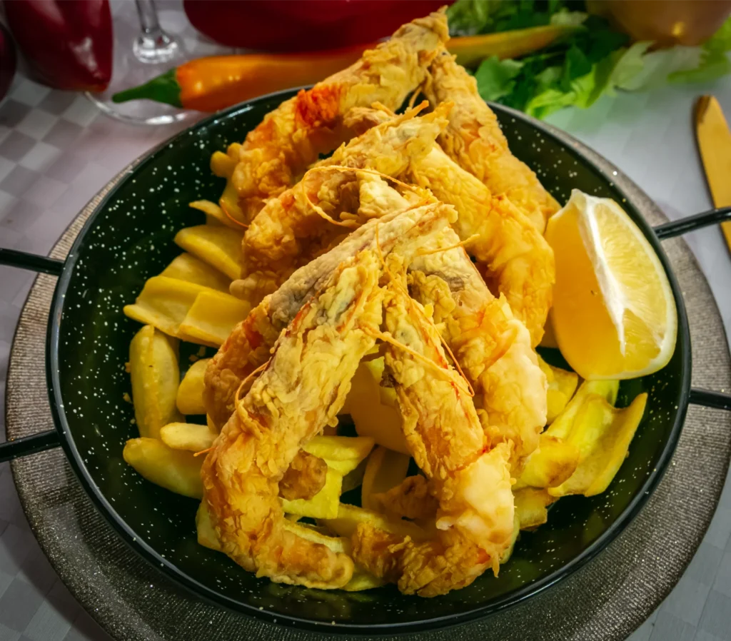 Creveti pe pat de caertofi